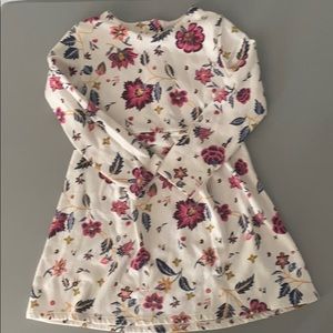 Girls knit dress with lovely floral print!